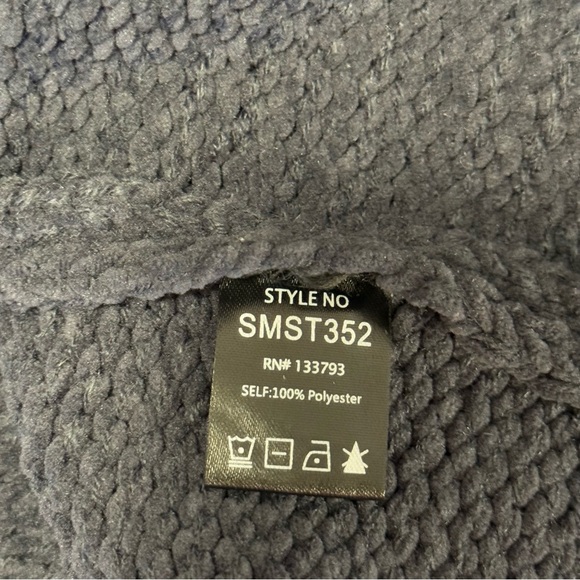 POL Cozy Crochet Granny Square Patchwork Boho Oversized Hoodie Cardigan Size L - Picture 12 of 12